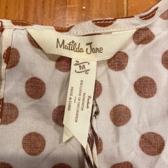 Womens Matilda Jane Feeling Collegiate Orange and White Checkered Top in Size M - Picture 5 of 6